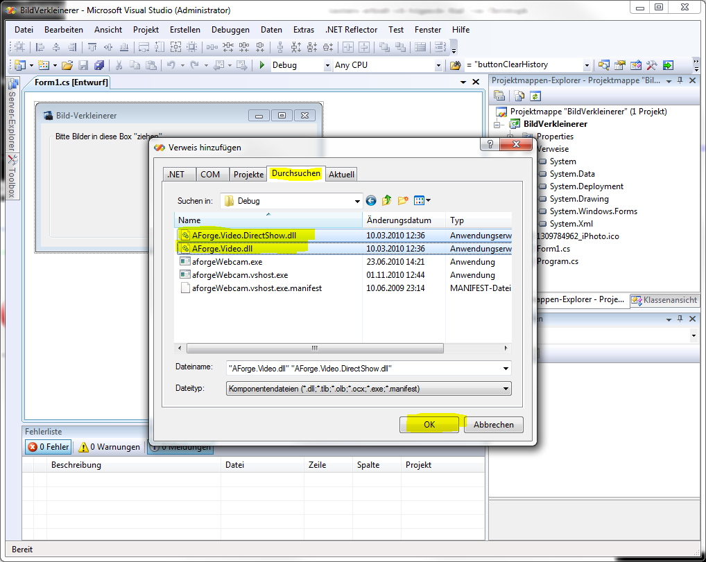 How to add DLL to Visual Studio projects