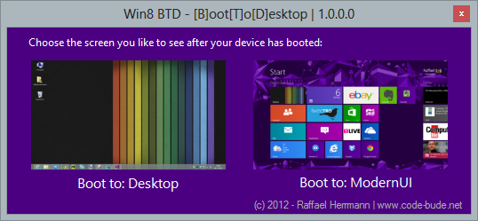 Win8 BTD – [B]oot[T]o[D]esktop