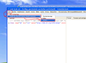 Internet Explorer 8-10 Sourcecode-Editor setzen - Step 2