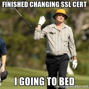 Finished changing SSL