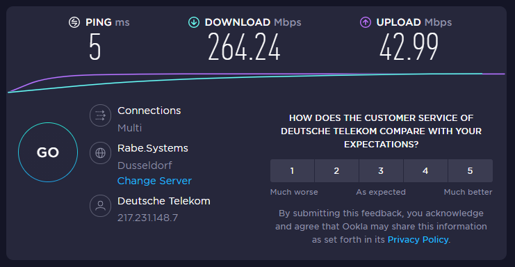 dsl speedtest ohne vpn